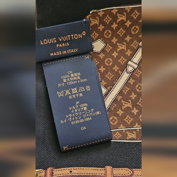 Louis Vuitton M79621 Bandeau Tribute To Brown Multi Silk Scarf w/BOX/COA - Picture 9 of 13